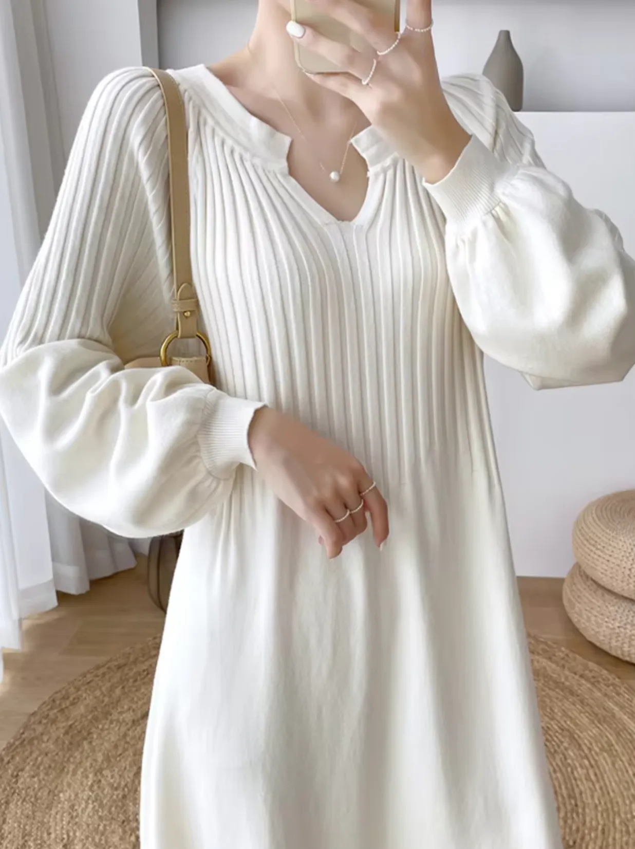 Heidi-Mode | Lockere Baumwollstrickkleid