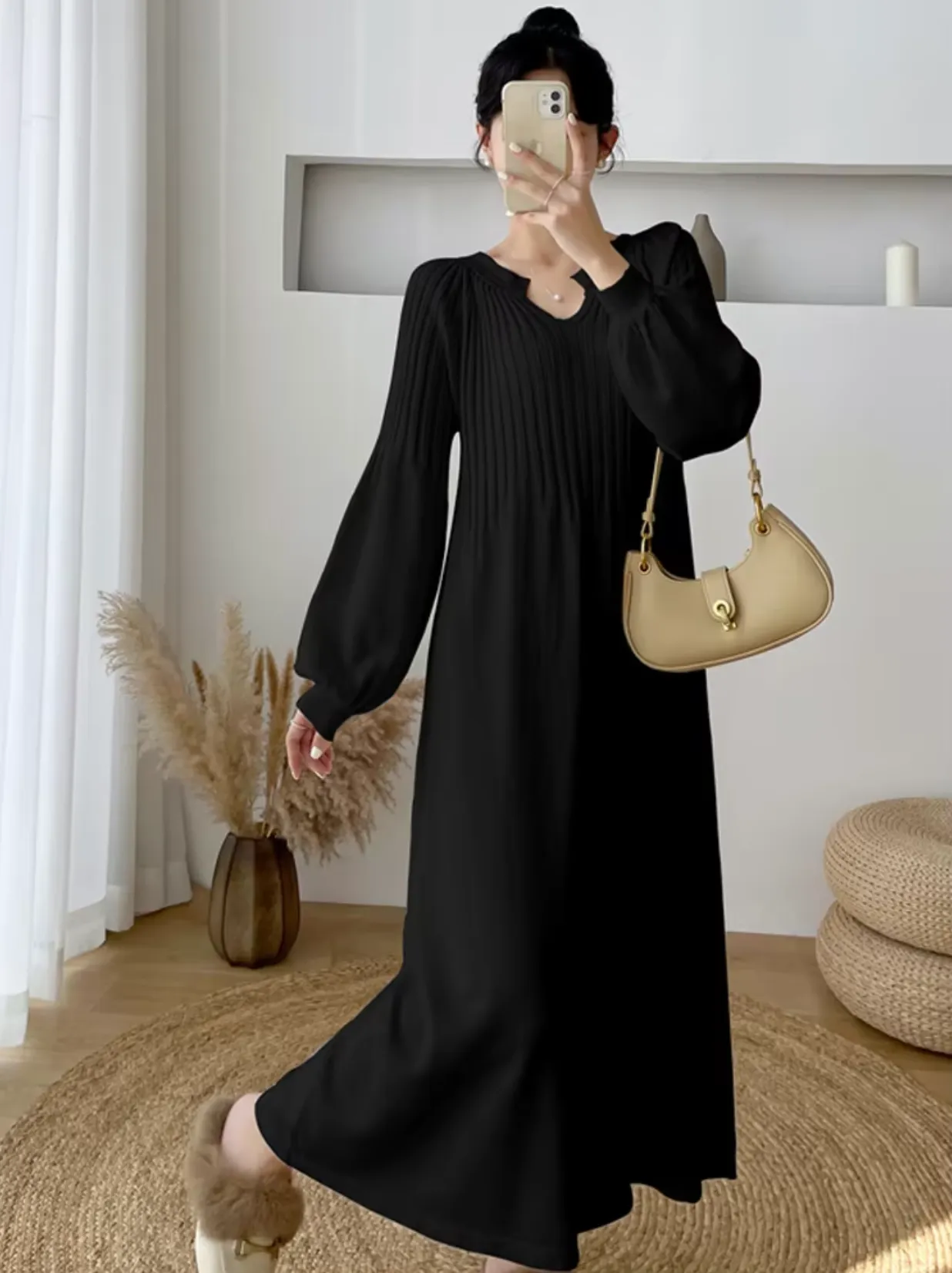 Heidi-Mode | Lockere Baumwollstrickkleid