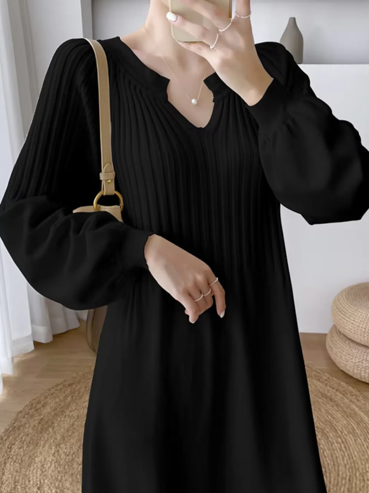 Heidi-Mode | Lockere Baumwollstrickkleid