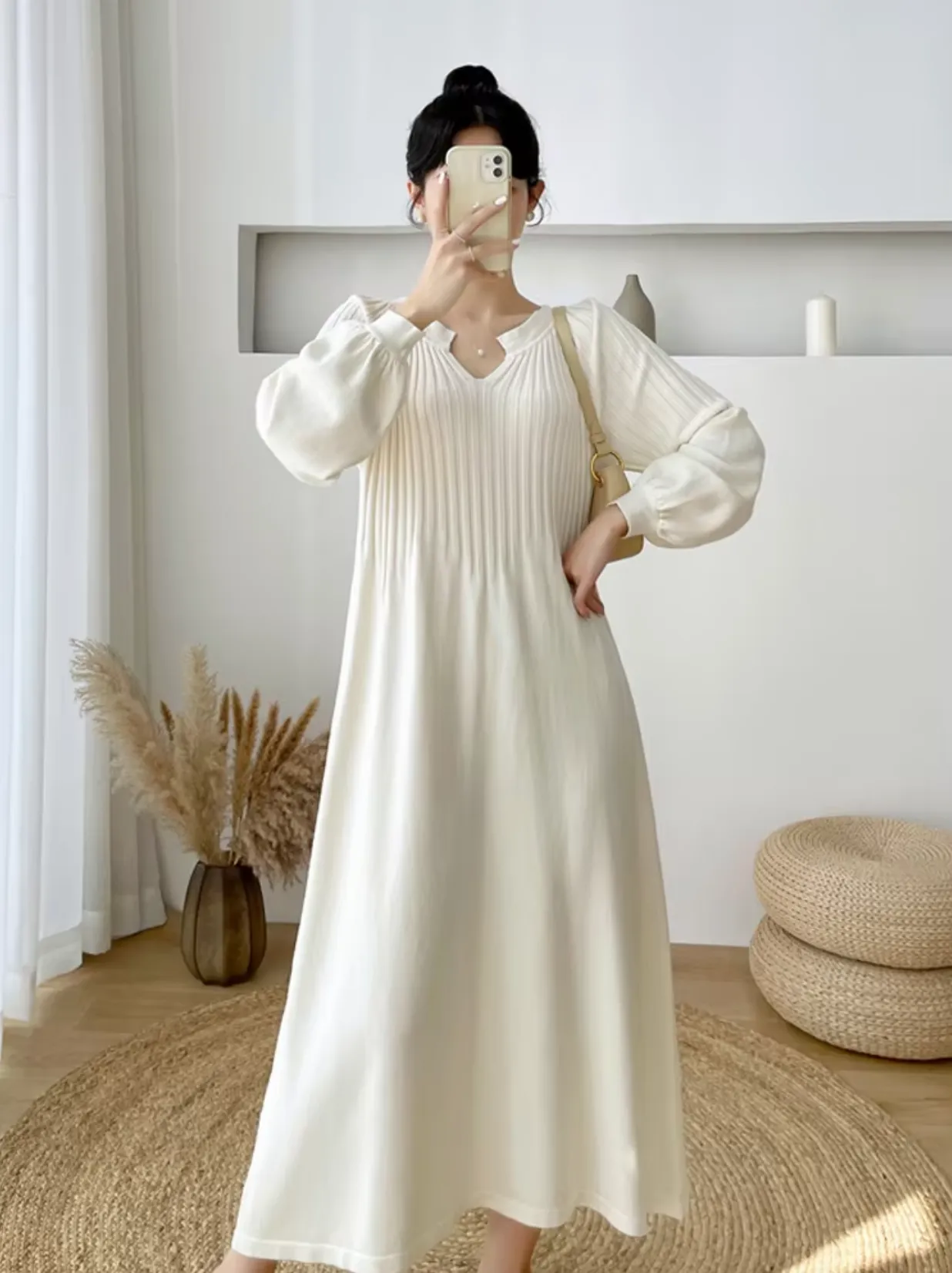 Heidi-Mode | Lockere Baumwollstrickkleid