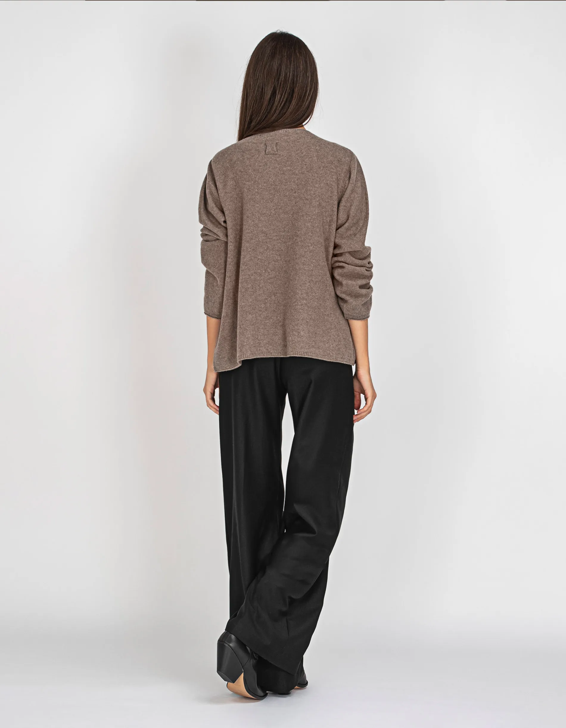 NINE IN THE MORNING Alice Nero // Wide-Leg Bundfalten Hose