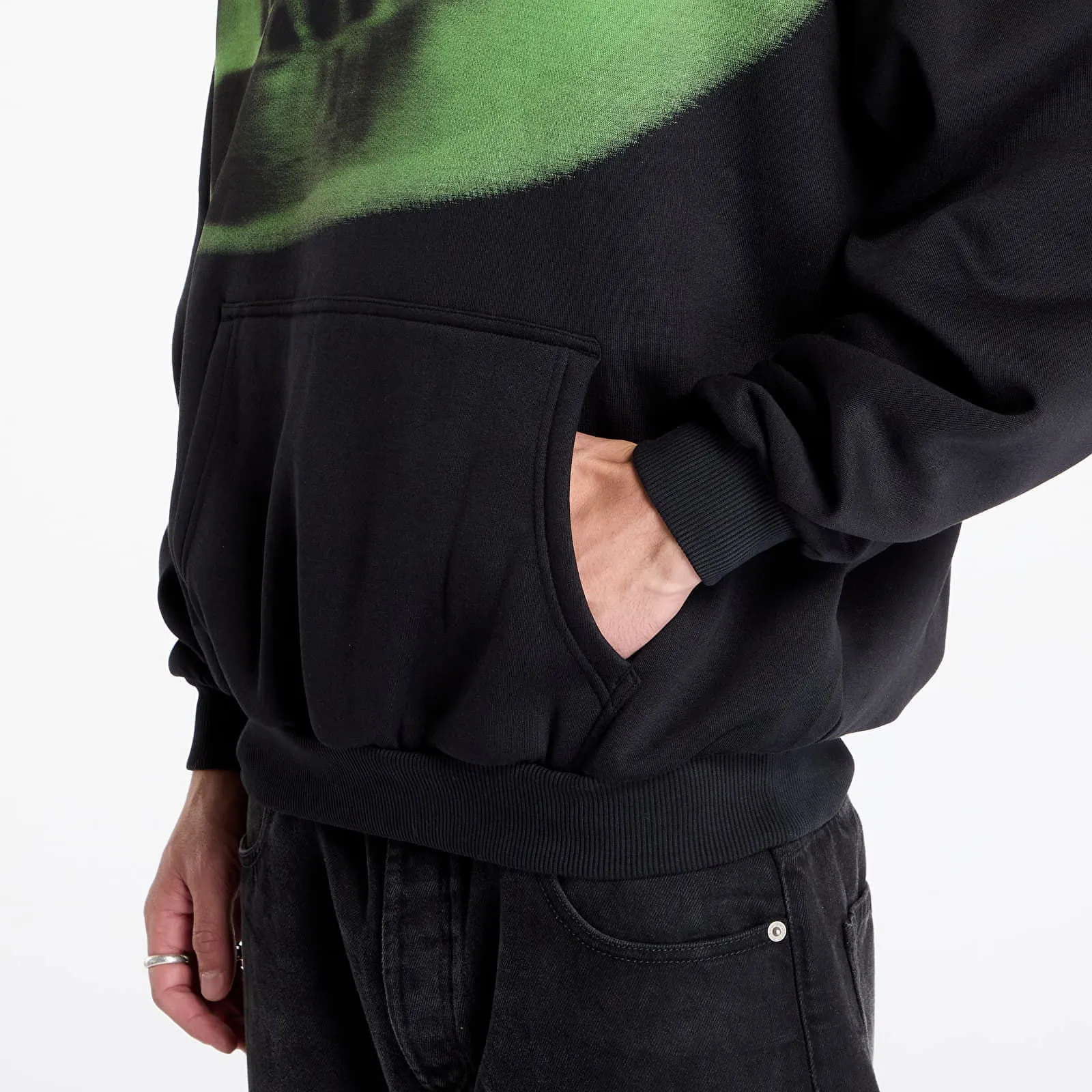 Sweatshirt Karl Kani Sweatshirt Retro Kani Grillz OS Hoodie Black/ Green S 60210108